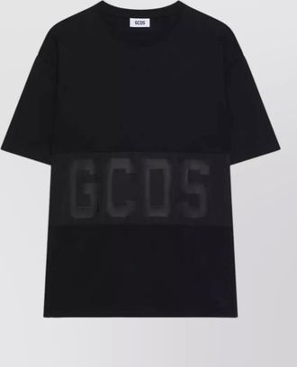 GCDS band logo tonal loose fit t shirt