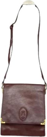 Cartier Pre-owned Vintage Cross Body Bag - Dames - Vintage Schoudertas - Rood - ONE Size - Leer - Vintage