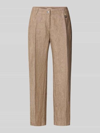 M.A.C Culotte aus Leinen mit Eingrifftaschen Modell Nora in Beige Melange, Gr&ouml;&szlig;e 34