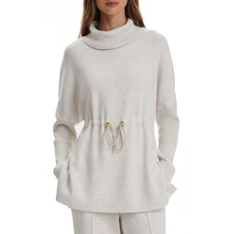 Varley Ethel DoubleSoft CInch Waist Sweatshirt in Ivory Marl at Nordstrom Rack, Size Small