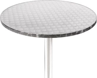 Milani Home Milani Home - darcus - tavolo rotondo a colonna acciaio e alluminio waterproof tondo