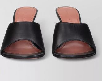 Amina Muaddi leather stiletto-heel mules