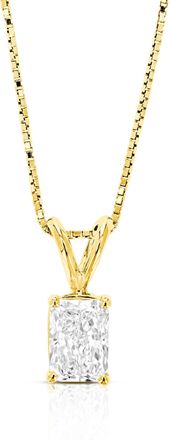 Vir Jewels 1 cttw Radiant Lab Grown Diamond Solitaire Pendant Necklace in 14K Gold with Chain For Women