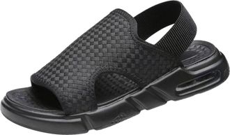 Generic Men Fashion Summer Leisure Sports Outdoor Breathable Comfortable Casual Walking Sandals for and Daily Wear (Black, 7.5)