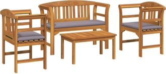 vidaXL Conjunto De Sal&oacute;n Rosa Del Jard&iacute;n 4 Uds. Vidaxl