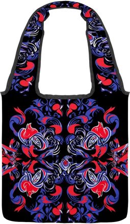 Generic 871127_4 Reversible Canvas Shoulder Tote - Double-Sided Print, 12oz Cotton, 27cm Drop, Fold-Flat Bag for Travel, Shopping, Street Outings