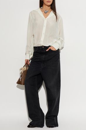 Maison Margiela Silk Shirt, Womens, White