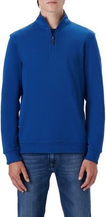 Bugatchi Reversible Knit Quarter Zip Pullover in French Blue at Nordstrom Rack, Size X-Large