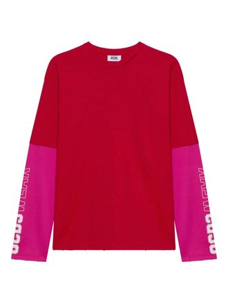 GCDS long-sleeved T-shirt - men - Cotton - S - Red