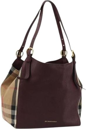 Burberry Pre-owned Shoulder Bags, female, Red, Size: ONE SIZE Pre-owned Canvas Shoulder Bag