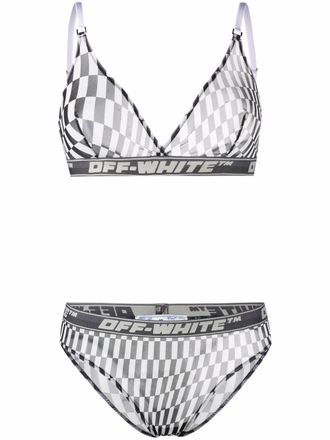 Off-white Set lingerie con stampa - Bianco