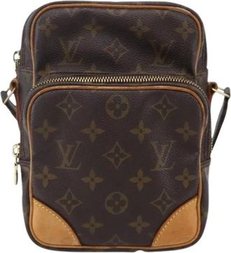 Louis Vuitton Pre-owned Cross Body Bags, female, Brown, Size: ONE SIZE Pre-owned Vintage Canvas Cross Body Bag