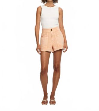 Kivari Cameron Denim Short In Peach