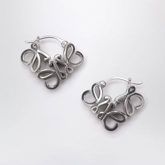 Loewe Anagram Bomb&eacute; sterling silver hoop earrings