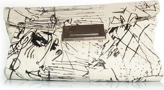 Giuseppe Zanotti black and white clutch