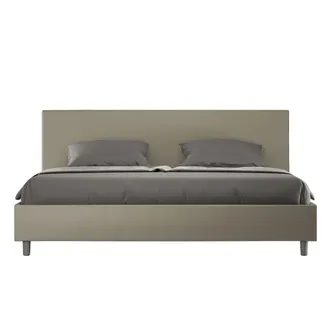 Les Tendances Les Tendances - Letto Matrimoniale King Size Rivestito In Similpelle - Adele - Tipologia Letto: Senza Rete - Dimensione Rete: 180x200 - Colore: Cappuc