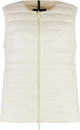 Moncler logo-patch padded gilet - White