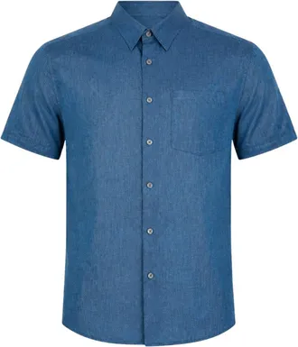 Ted Baker Palomas Marineblauwe Linnen Overhemd