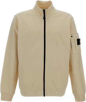 Stone Island Zip-throughs, male, Beige, Size: XL Track Jacket