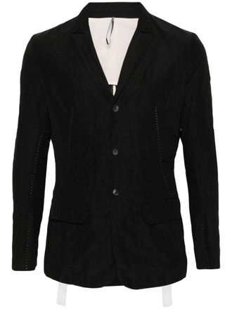 Masnada Blazer monopetto con cuciture a contrasto - Nero