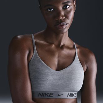 Nike Womens Indy Light Support Padded Adjustable Sports Bra in Grey | FD1062-085