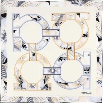 Ferragamo Gancini Flower Scarf