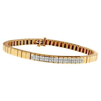 House of Brilliance 14K Yellow Gold 1.00 cttw Diamond Banded Bracelet at Nordstrom