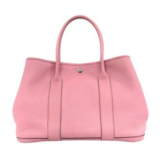 Herm&egrave;s Pink Negonda Leather Handbag Tote Bag (Pre-Owned)