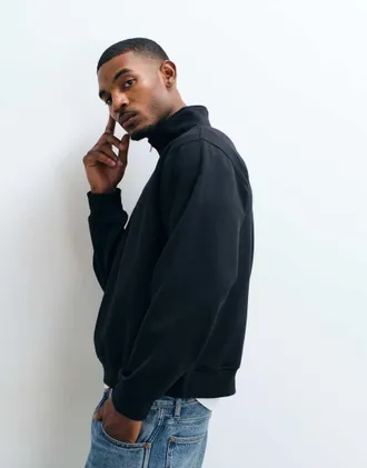 The North Face Essential Simple Dome relaxed con zip a 1/4 in nero