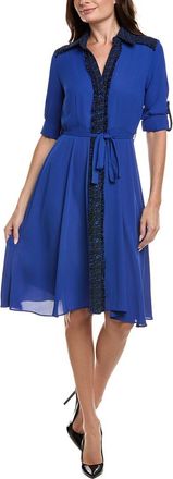 Nanette Lepore Tweed Trim Shirtdress