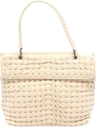 Bottega Veneta Borsa a spalla Pre-owned in pelle dagnello - - Pre-owned - Donna - Beige - ONE SIZE
