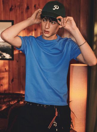 Djab Mens Monochrome ringer T-shirt Retro fit