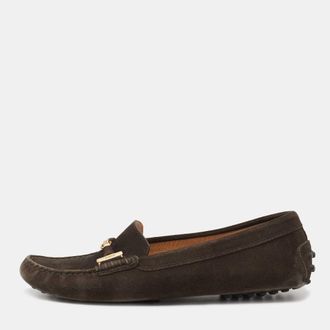 Tod's Tods Brown Suede Slip On Loafers