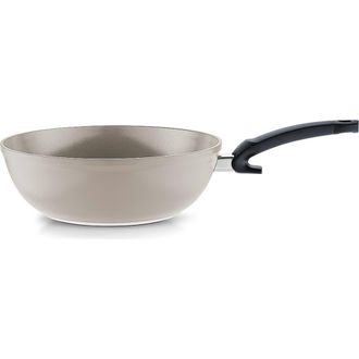 FISSLER Ceratal Comfort Ceramic Non-Stick Wok in Warm Grey at Nordstrom, Size Medium