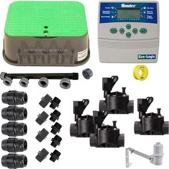 Hunter Kit Profesional Riego Autom&aacute;tico De 4 Zonas 24v Para Tuberia 25mm