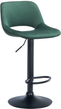Clp Clp - Taburete De Bar Camden En Terciopelo Verde Metal Negro Mate