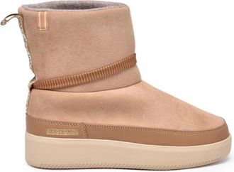 Napapijri Schoenen, Dames, Beige, 37 EU, Enkellaarsjes met su&egrave;dine-effect