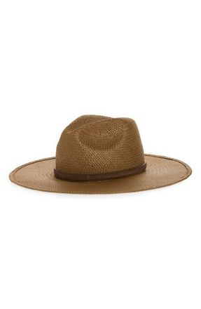 Janessa Leon&eacute; Judith Straw Hat in Brown at Nordstrom, Size X-Large