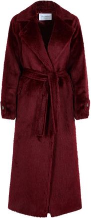 Max Mara Albata 1234 langer Mantel in Alpaka und Kirschwolle