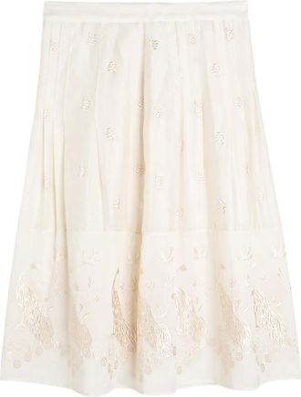 S.S.Daley Gonna midi Ada con ricamo - Toni neutri