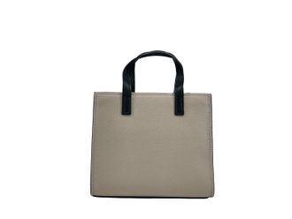 Marc Jacobs Pebbled Leather Two-Tone Top Handle Bag - Silver