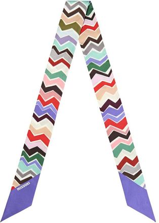 Missoni Purple Zigzag Bandana Scarf