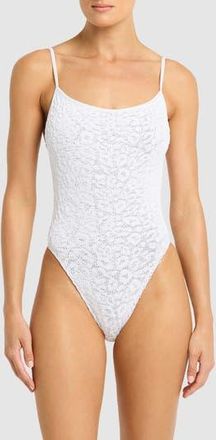 Bond-Eye Low Palace One-Piece Swimsuit in Optic White Leopard at Nordstrom Rack