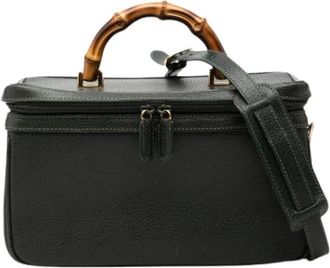 Gucci Pre-owned Vanity Bag - Dames - Vintage Handtas - Groen - ONE Size - Leer - Vintage