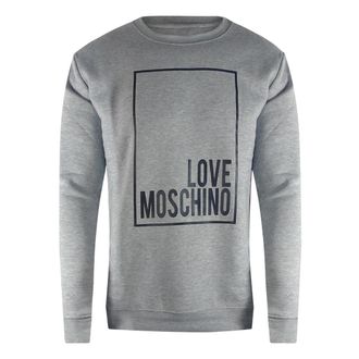 Love Moschino Heren Box Logo Sweatshirt (Grijs)