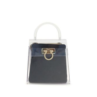Ferragamo Black Pvc Womens Handbag
