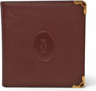 Cartier Must Bordeaux Leather Wallet (Bi-Fold) (Pre-Owned)