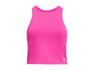 Under Armour Motion Crop Tank (Big Kid) (Rebel Pink/Pink) Girls Clothing