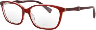 Pierre Cardin Ladies Red Rectangular Eyeglass Frames PC839401VI55