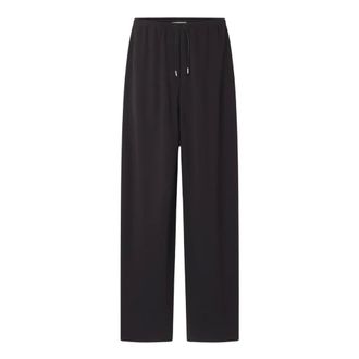 Lanvin Wide broek in Sable - Dames - Broeken - Zwart - Maat: S Wol